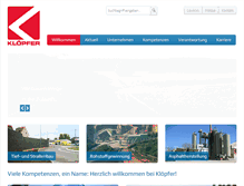 Tablet Screenshot of kloepferkg.de